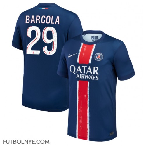 Camiseta Paris Saint-Germain Bradley Barcola #29 Primera Equipación 2024-25 manga corta